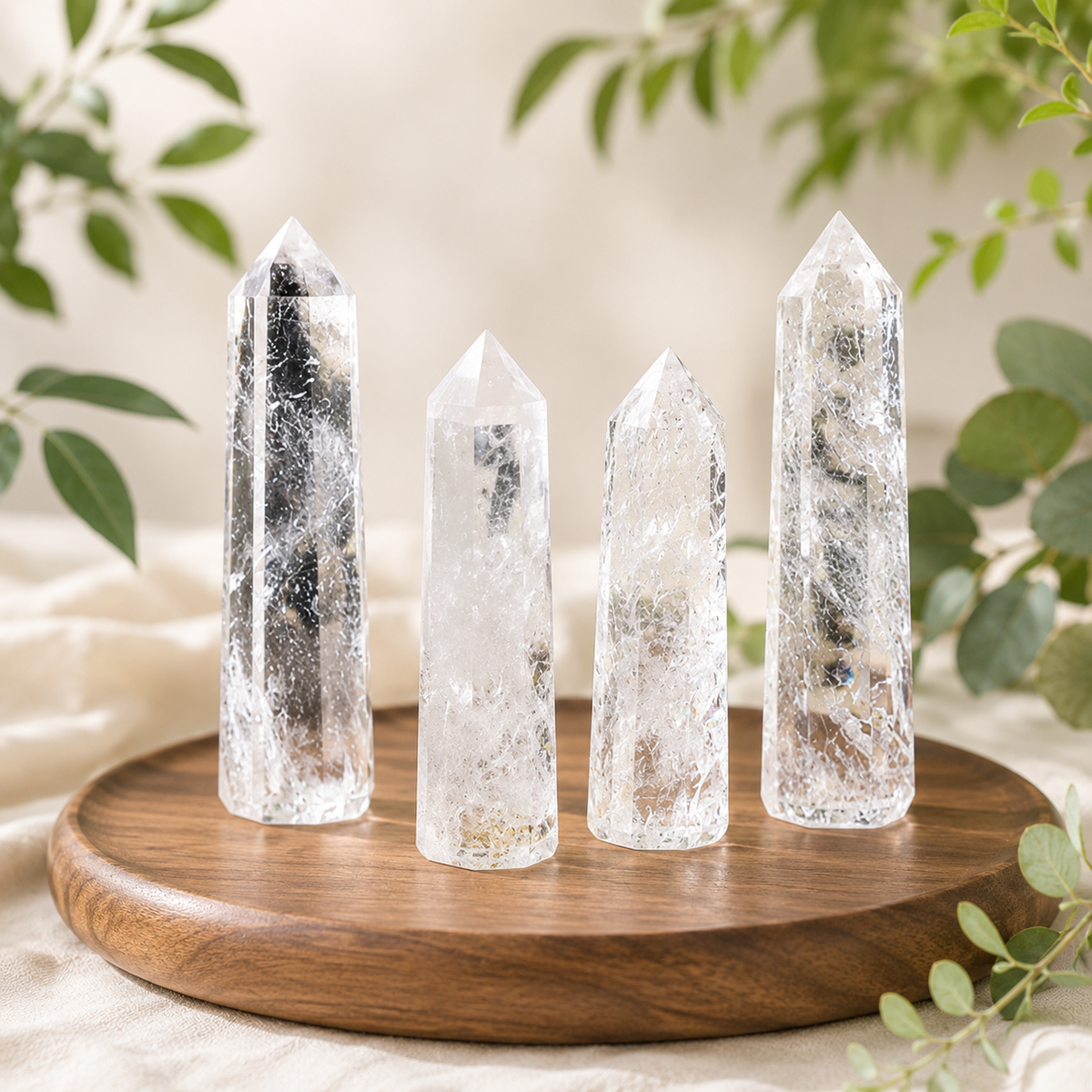 Crystal Quartz Tower (Mental Clarity and Emotional Stability)