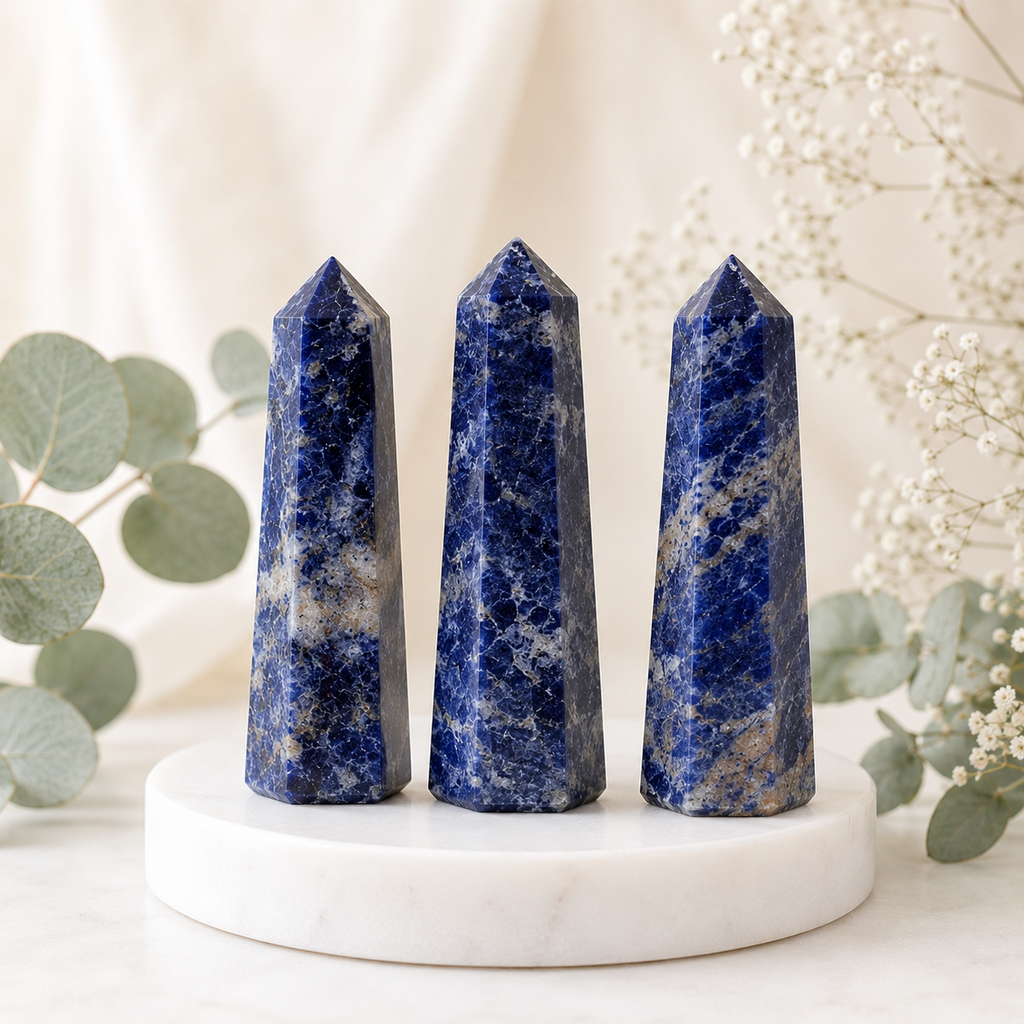 Sodalite Tower Point (Self-Esteem and Self-Acceptance) | Obelisks & Pencils | Wiccan Center