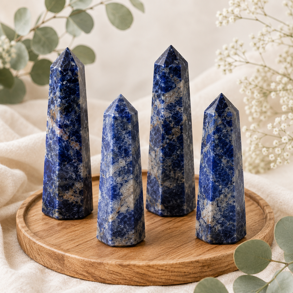 Sodalite Tower Point (Self-Esteem and Self-Acceptance) | Obelisks & Pencils | Wiccan Center