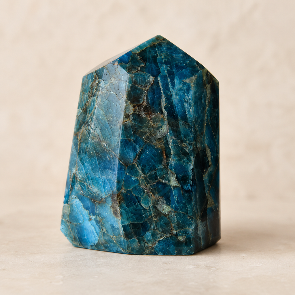 Polished Blue Apatite Points (Inspiration and Psychic Abilities)