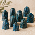 Polished Blue Apatite Points (Inspiration and Psychic Abilities)