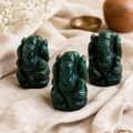 Green Jade Ganesha Statue (Wisdom and Balance)