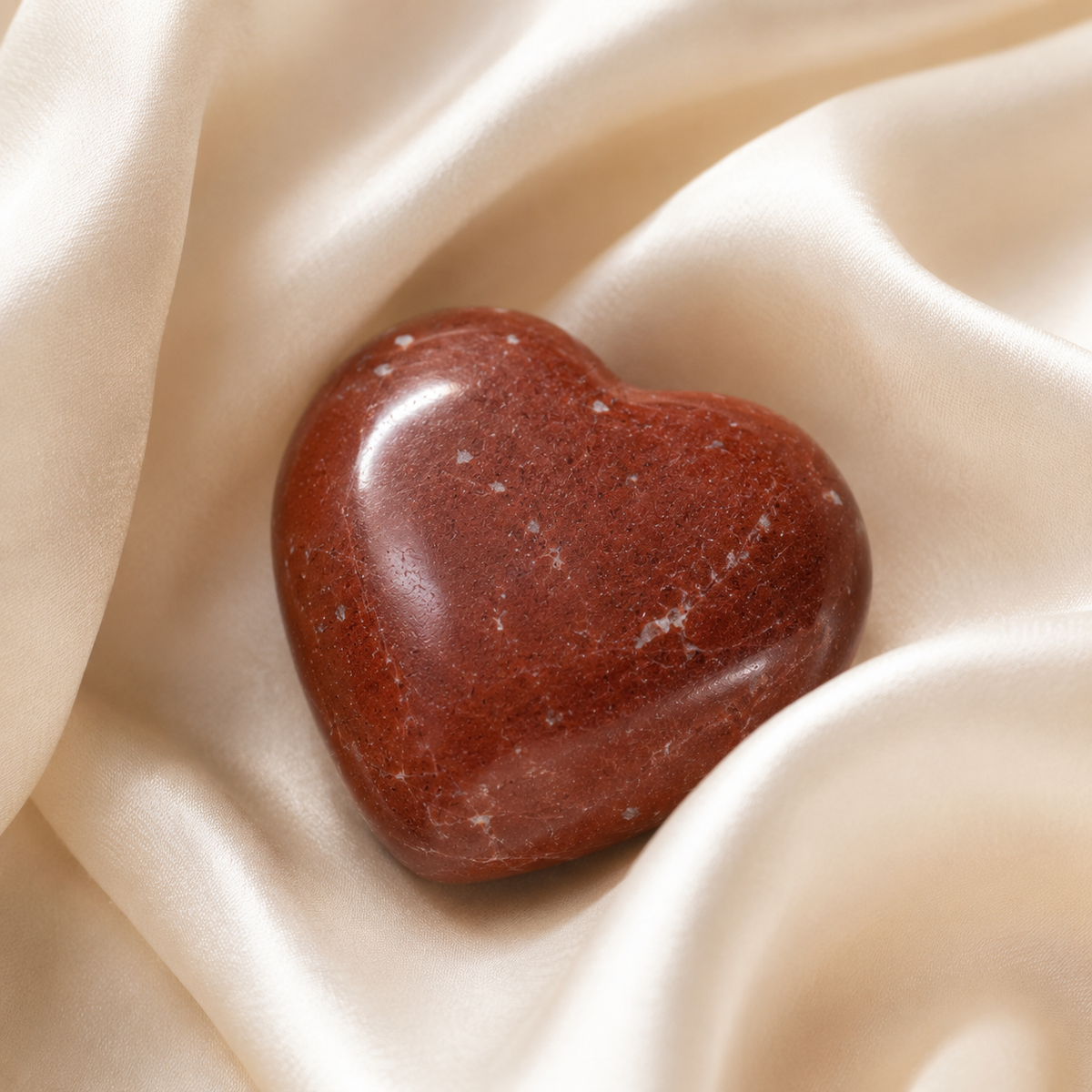 Red Jasper Heart Crystal, Puffy Mini 1 Inch Pocket Crystal Heart | Hearts | Wiccan Center