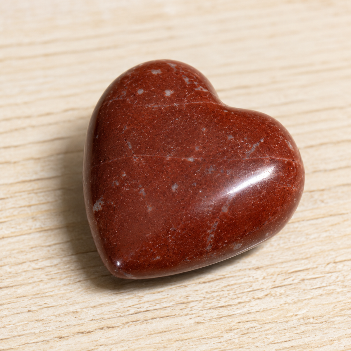 Red Jasper Heart Crystal, Puffy Mini 1 Inch Pocket Crystal Heart | Hearts | Wiccan Center