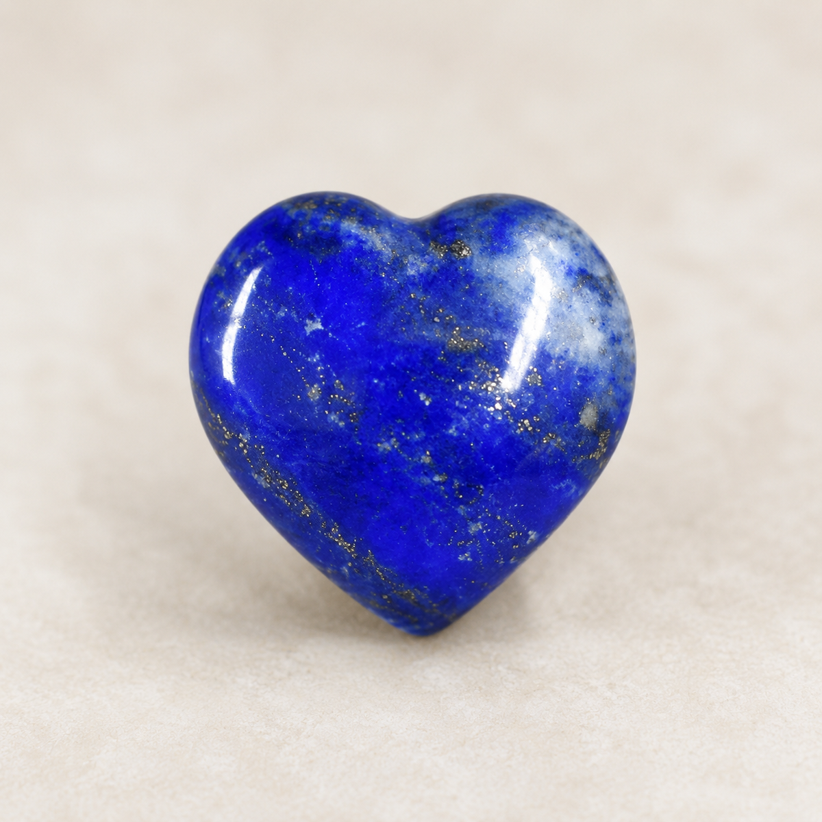 Lapis Lazuli Heart Crystal, Puffy Mini 1 Inch Pocket Crystal Heart