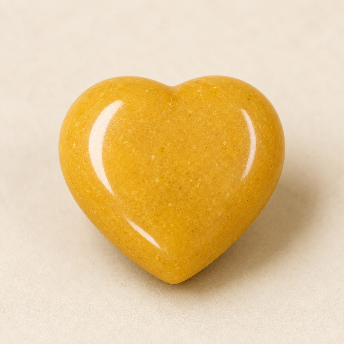 Yellow Aventurine Heart Crystal, Puffy Mini 1 Inch Pocket Crystal Heart | Hearts | Wiccan Center