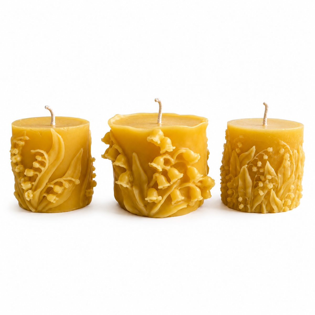 Wandering Lily of the Valley Beeswax Pillar Candles | Candles | Wiccan Center