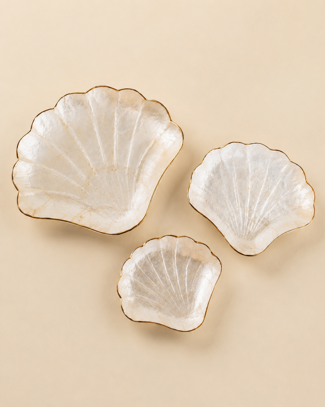 Mother of Pearl Scallop Catch-all Set of 3 | | Wiccan Center