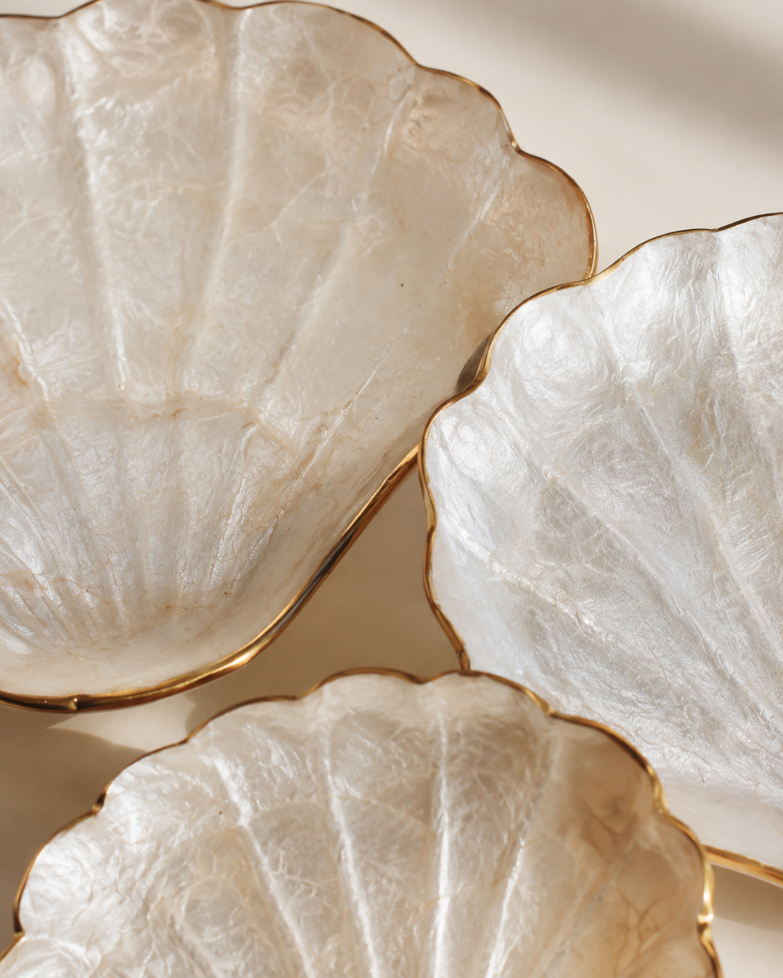Mother of Pearl Scallop Catch-all Set of 3 | | Wiccan Center