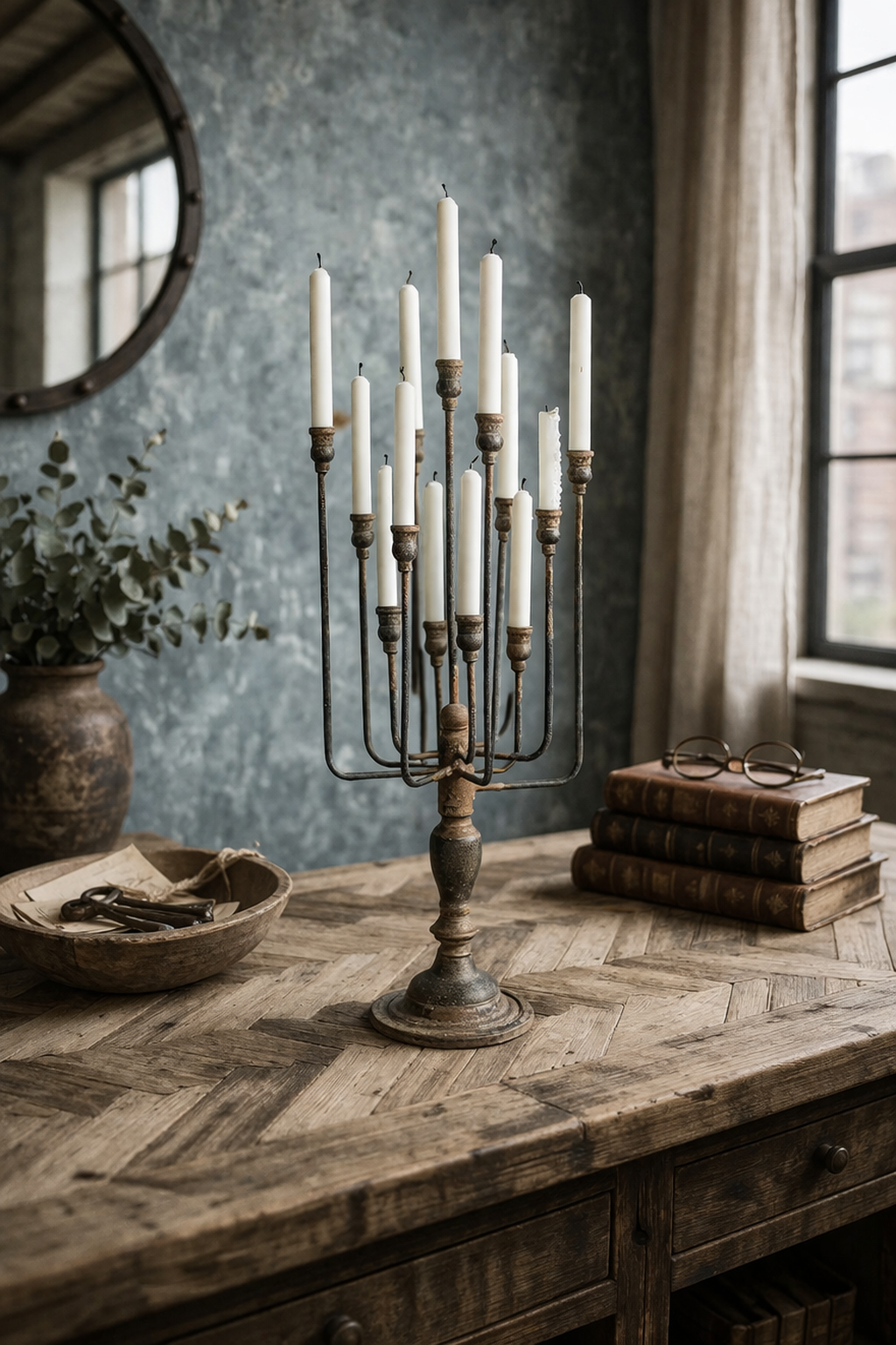 Black 13-Candle Iron Candelabra | | Wiccan Center