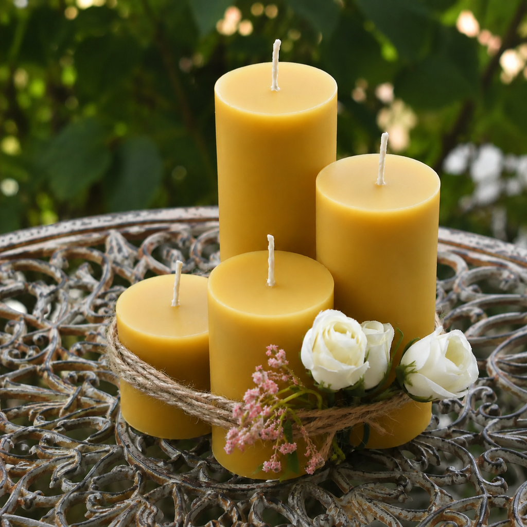 2 Inch Beeswax Pillar Candle Set | Candles | Wiccan Center