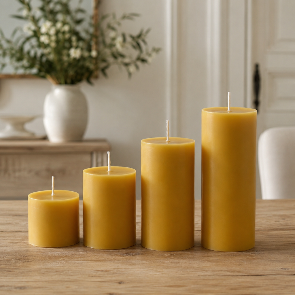 2 Inch Beeswax Pillar Candle Set | Candles | Wiccan Center