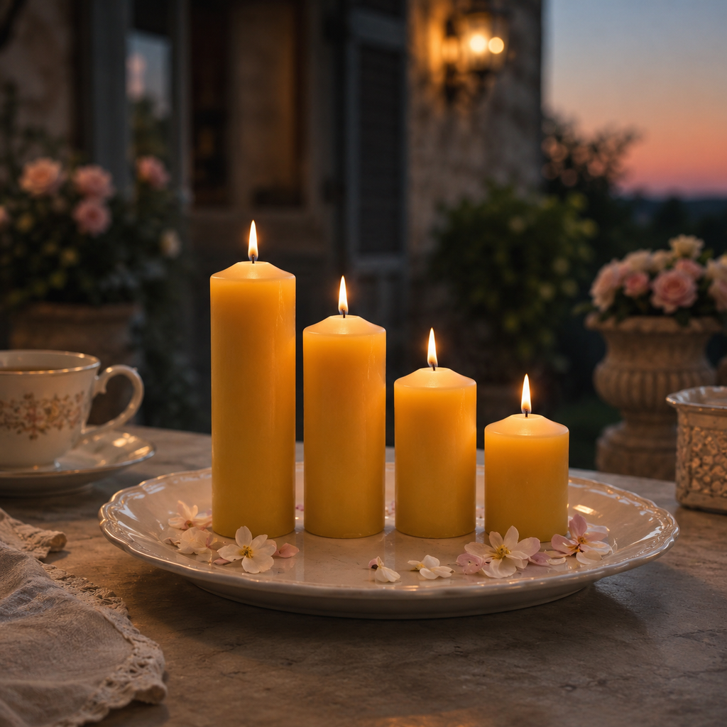 1.25" Wide Cylindrical Beeswax Pillar Candles | Candles | Wiccan Center