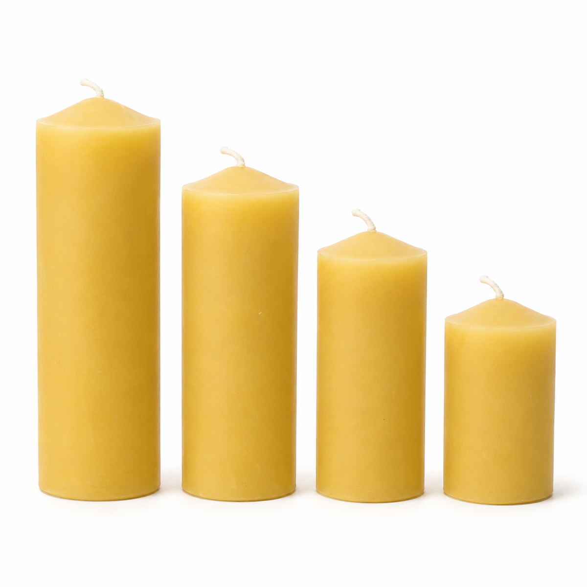 1.25" Wide Cylindrical Beeswax Pillar Candles | Candles | Wiccan Center