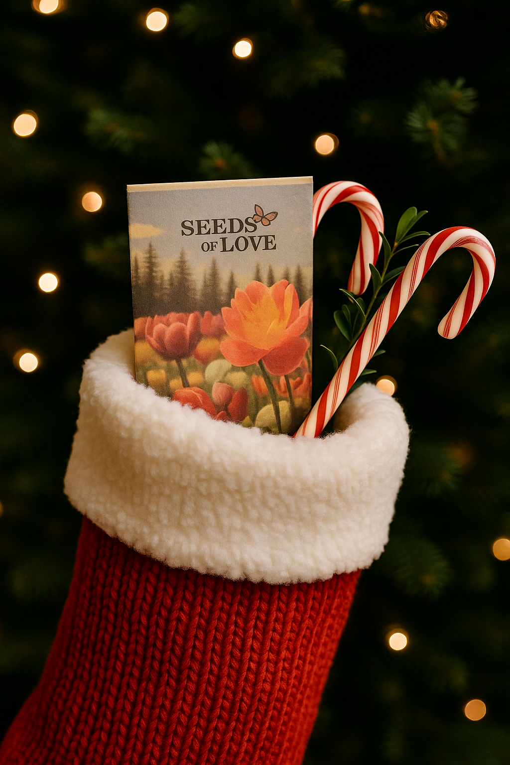 “Seeds of Love” Wildflower Packets (2-Pack) – Native Pollinator Mix | Perfect for Cards & Stockings | | Wiccan Center