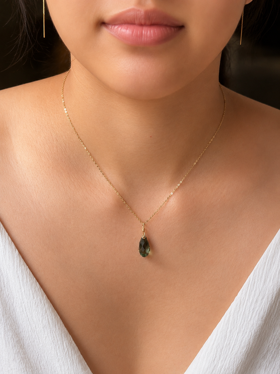 Swarovski Crystal Droplet Necklace with Swarovski Clasp
