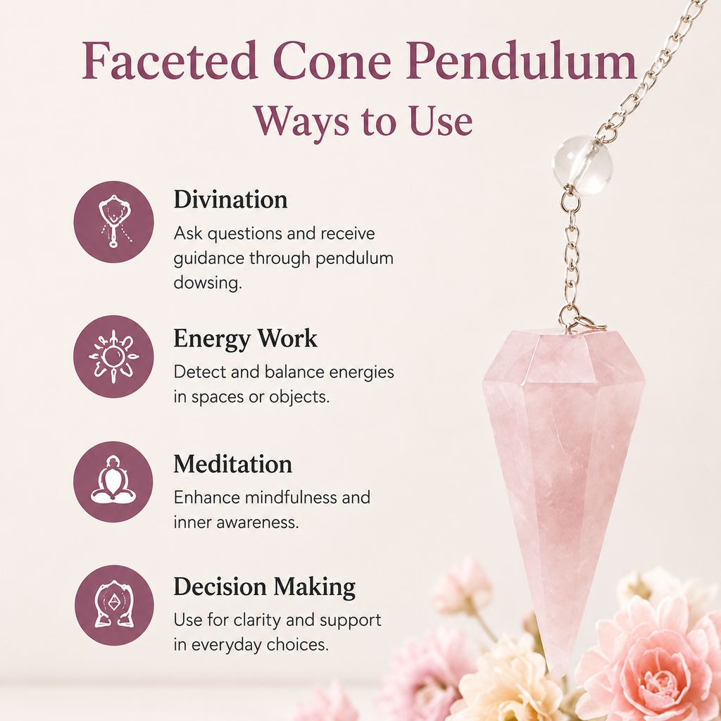 Rose Quartz Pendulum (Creativity and Empathy )