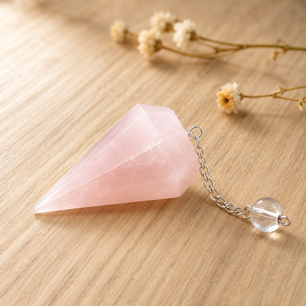 Rose Quartz Pendulum (Creativity and Empathy )