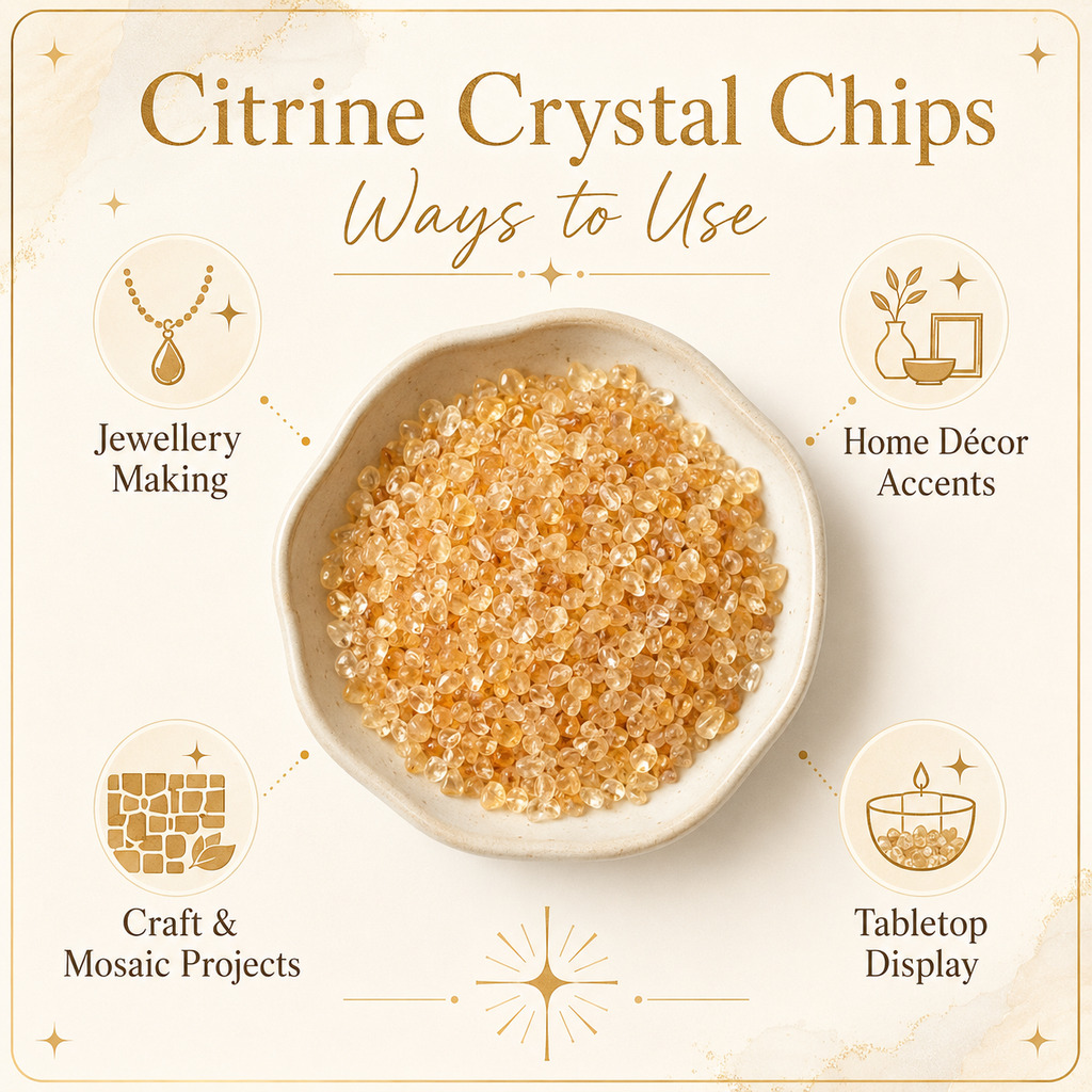 Citrine Gemstone Chips (Magnifies Personal Power and Intent)