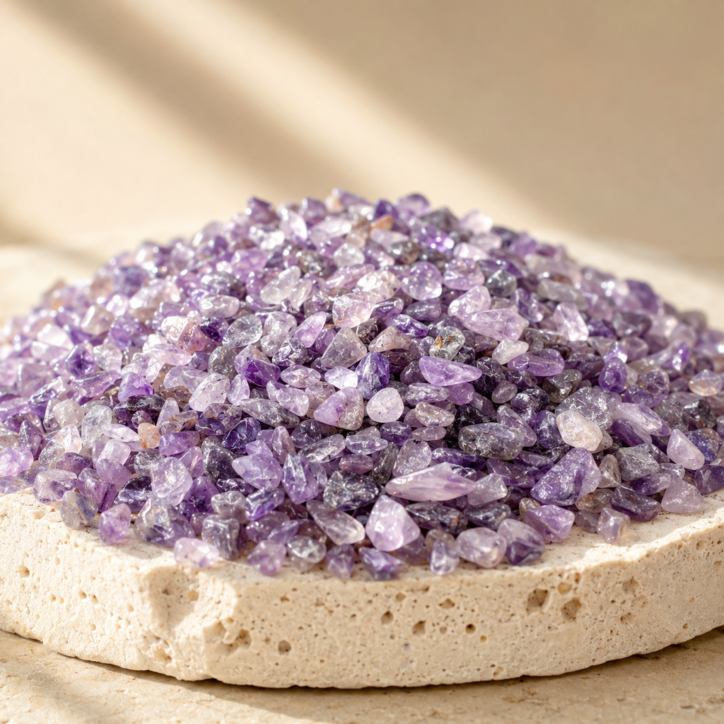 Amethyst Gemstone Chips (Relieves Stress and Strain)