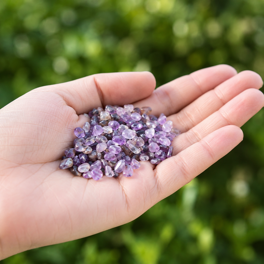 Amethyst Gemstone Chips (Relieves Stress and Strain)