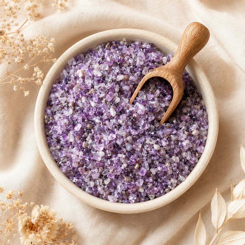 Amethyst Gemstone Chips (Relieves Stress and Strain)