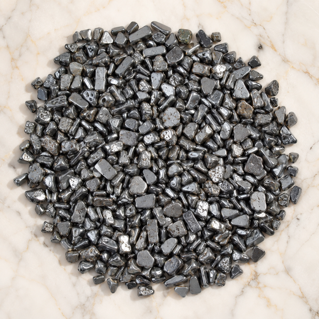 Raw Pyrite Crystal Chips.