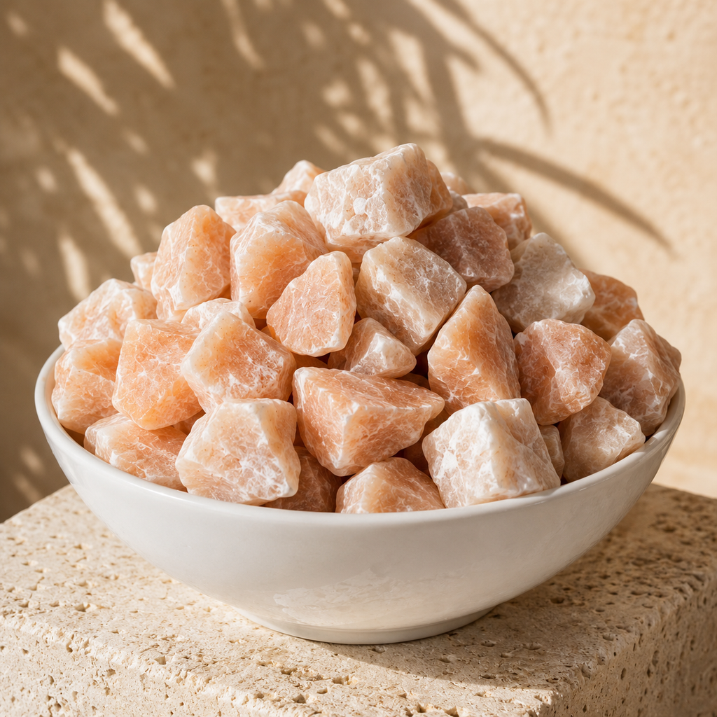 Peach Moonstone Rough Rocks (Confidence and Good Luck) | Rough Chunks | Wiccan Center