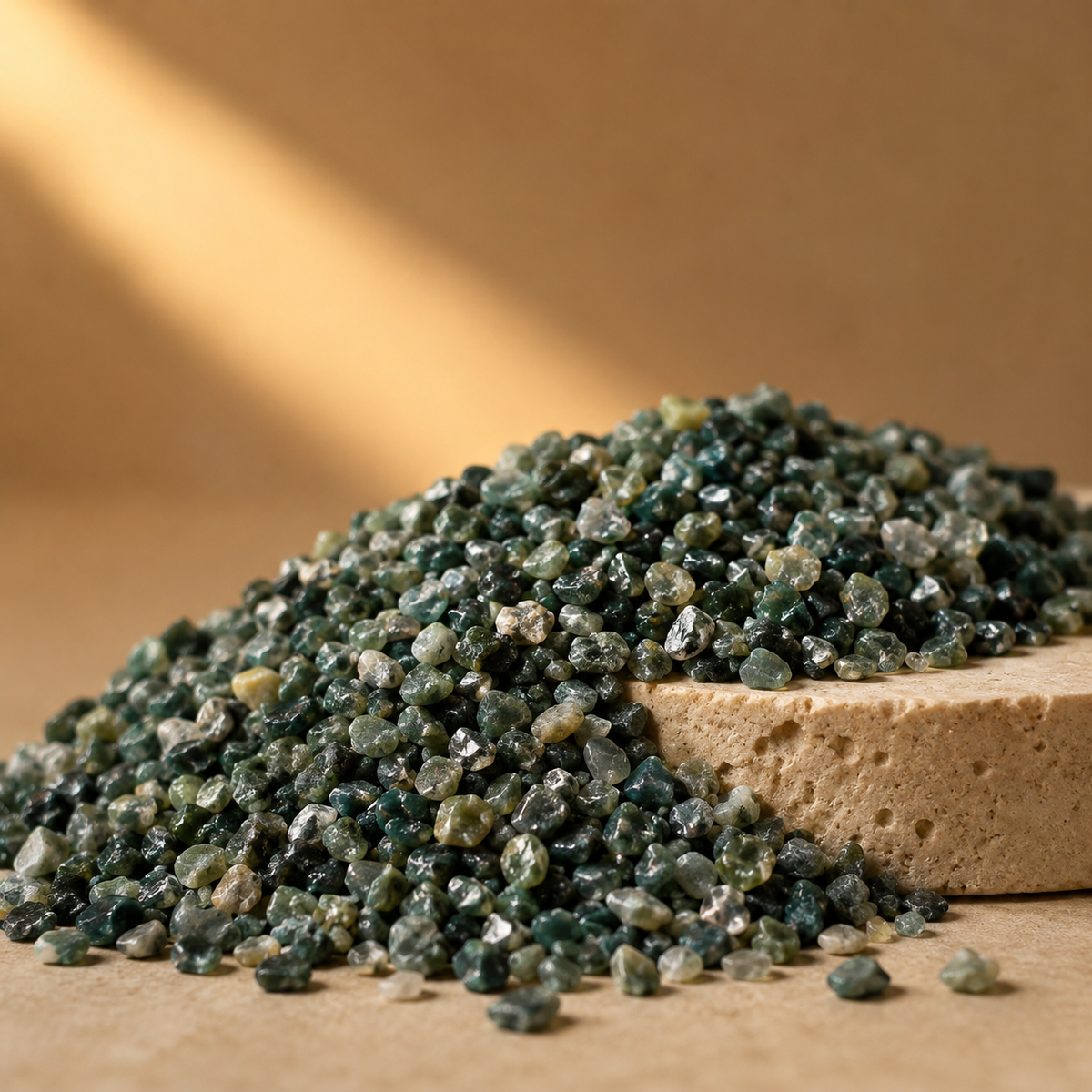 Moss Agate Gemstone Chips (Cleanses The Circulatory and Elimination Systems)