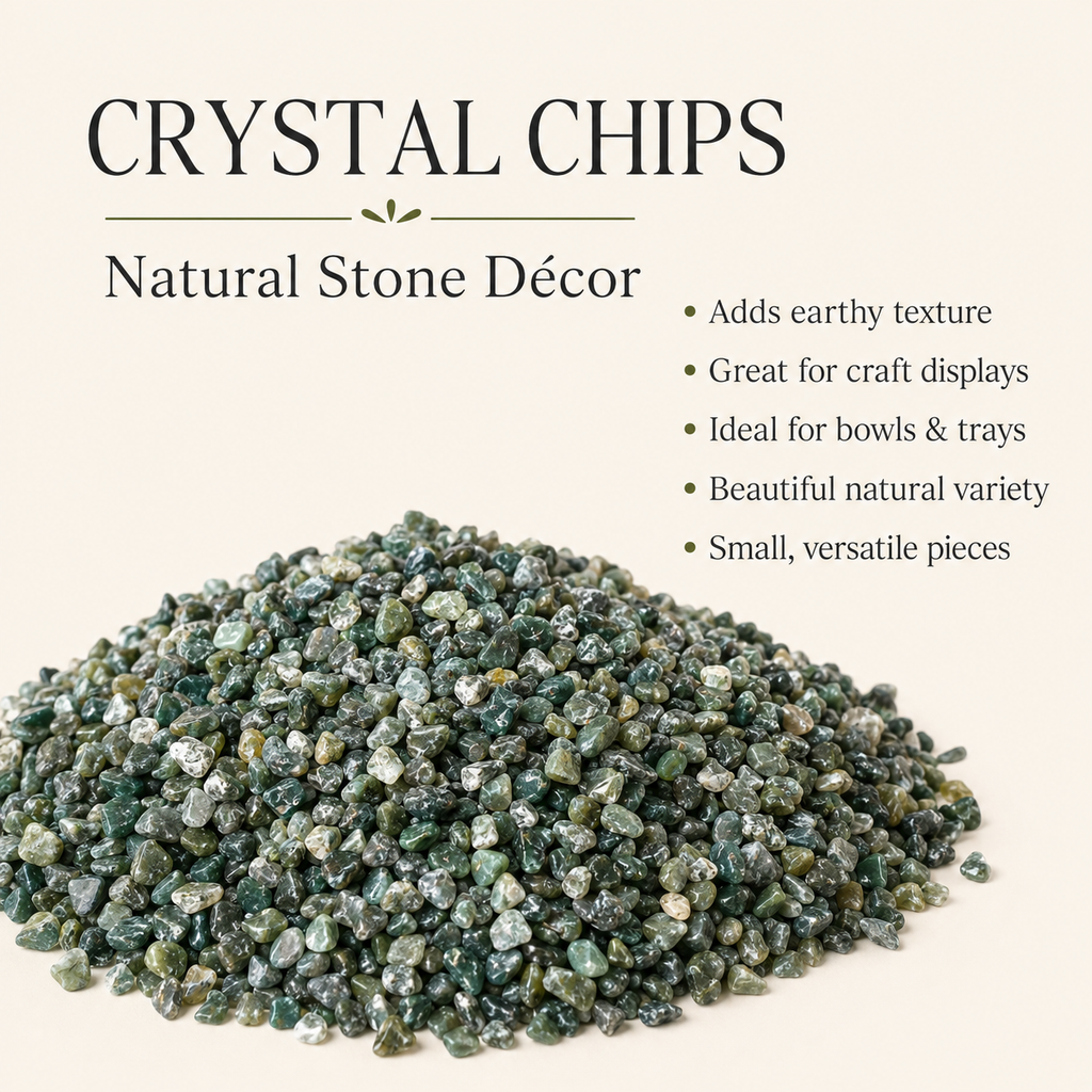 Moss Agate Gemstone Chips (Cleanses The Circulatory and Elimination Systems)