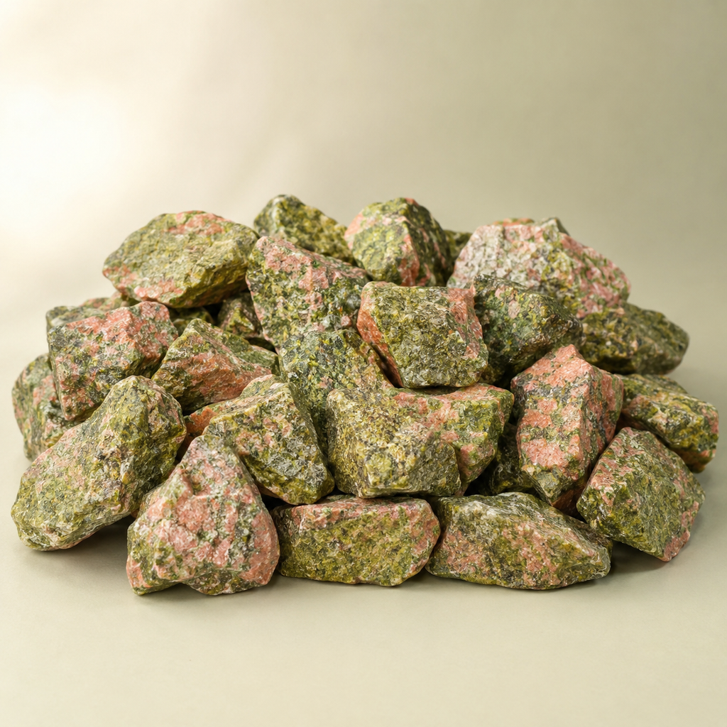 Unakite Rough Stones, 1 inch Unakite Raw Stone