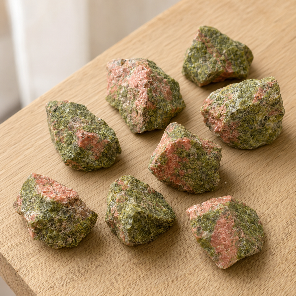 Unakite Rough Stones, 1 inch Unakite Raw Stone
