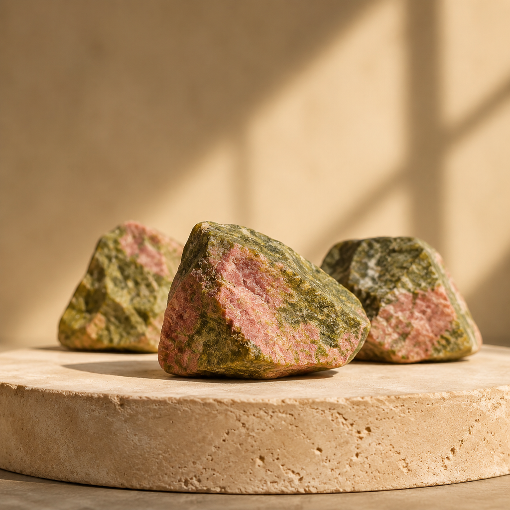 Unakite Rough Stones, 1 inch Unakite Raw Stone