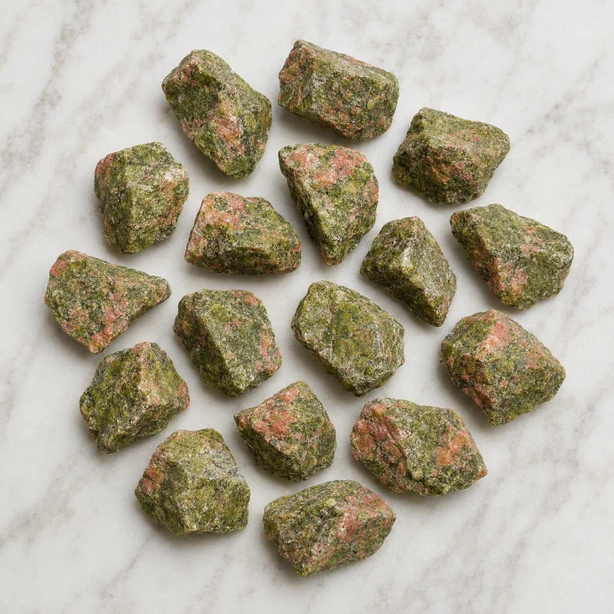 Unakite Rough Stones, 1 inch Unakite Raw Stone