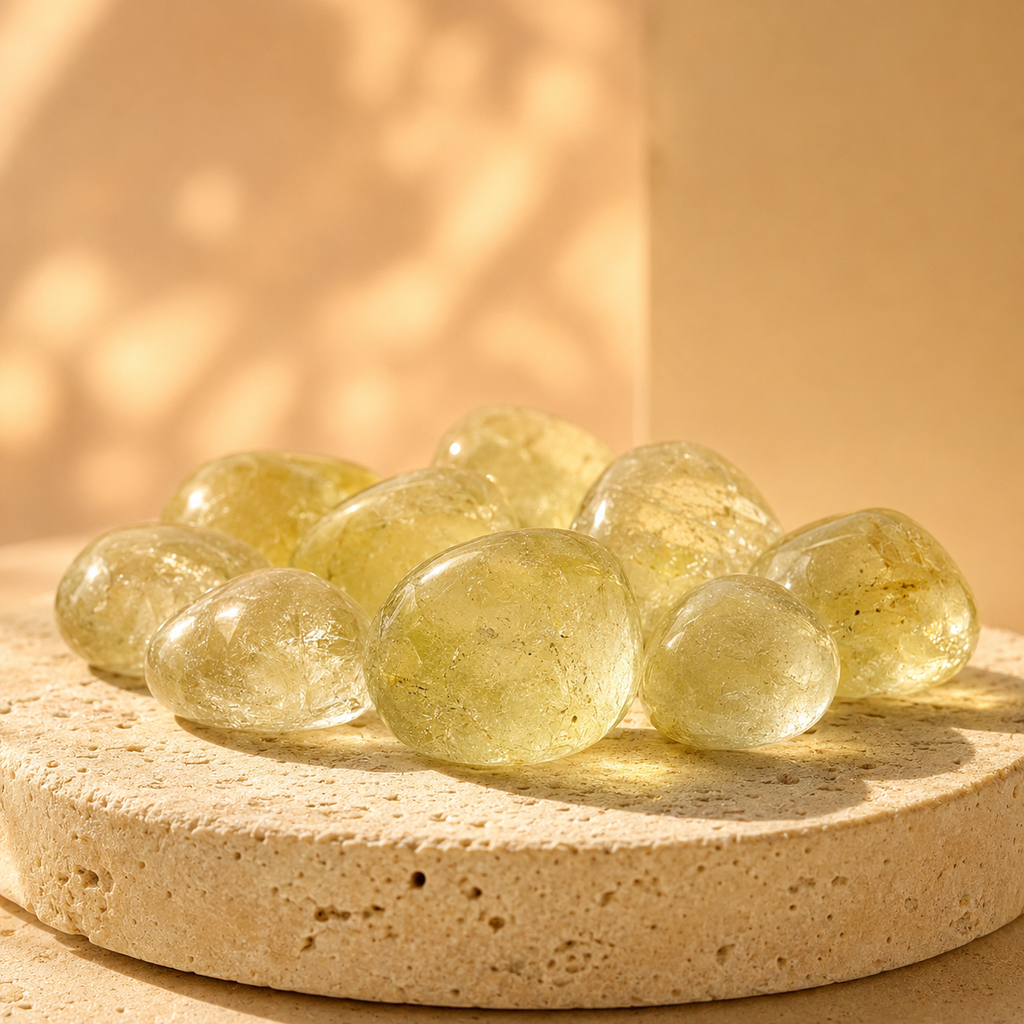 Lemon Quartz Tumbled Crystals (Breaking Addictions and Manifestation)