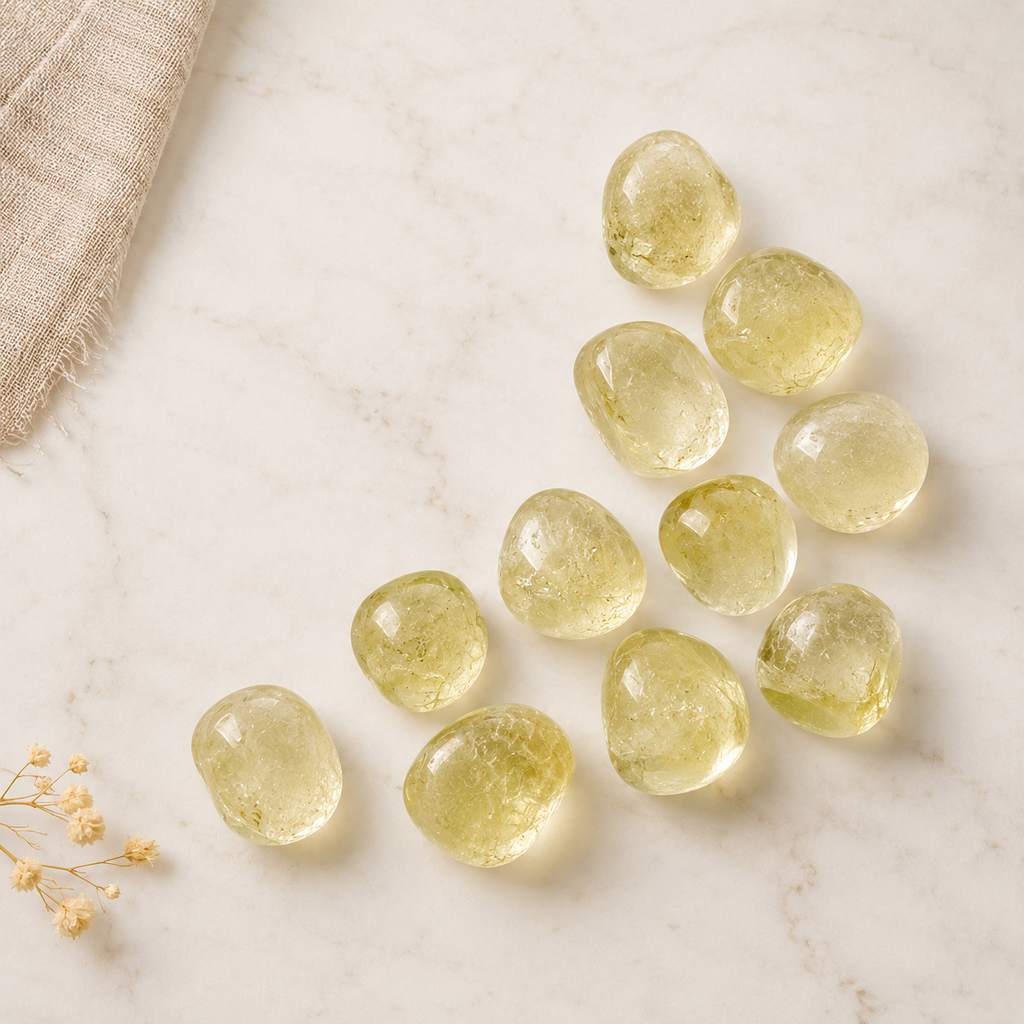 Lemon Quartz Tumbled Crystals (Breaking Addictions and Manifestation)
