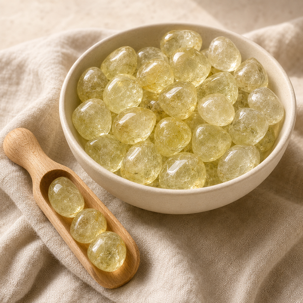 Lemon Quartz Tumbled Crystals (Breaking Addictions and Manifestation)