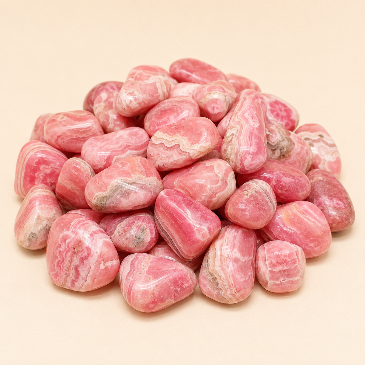 Rhodochrosite Tumbled Crystals (Compassion and Strength)