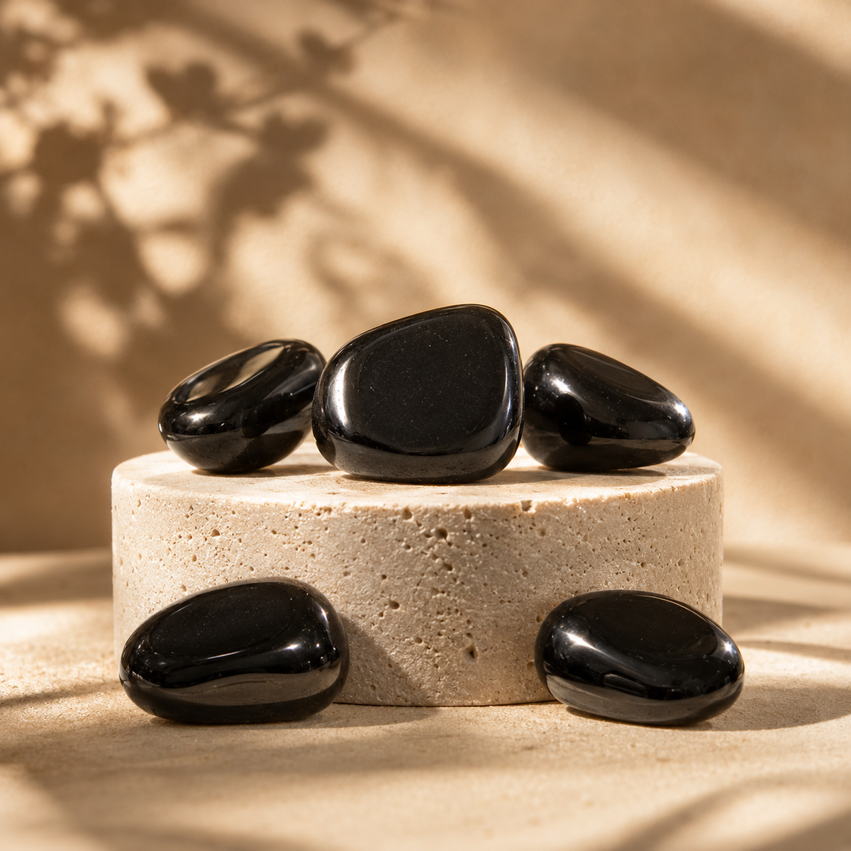 Black Obsidian Tumbled Crystals (Grounding and Transformation)