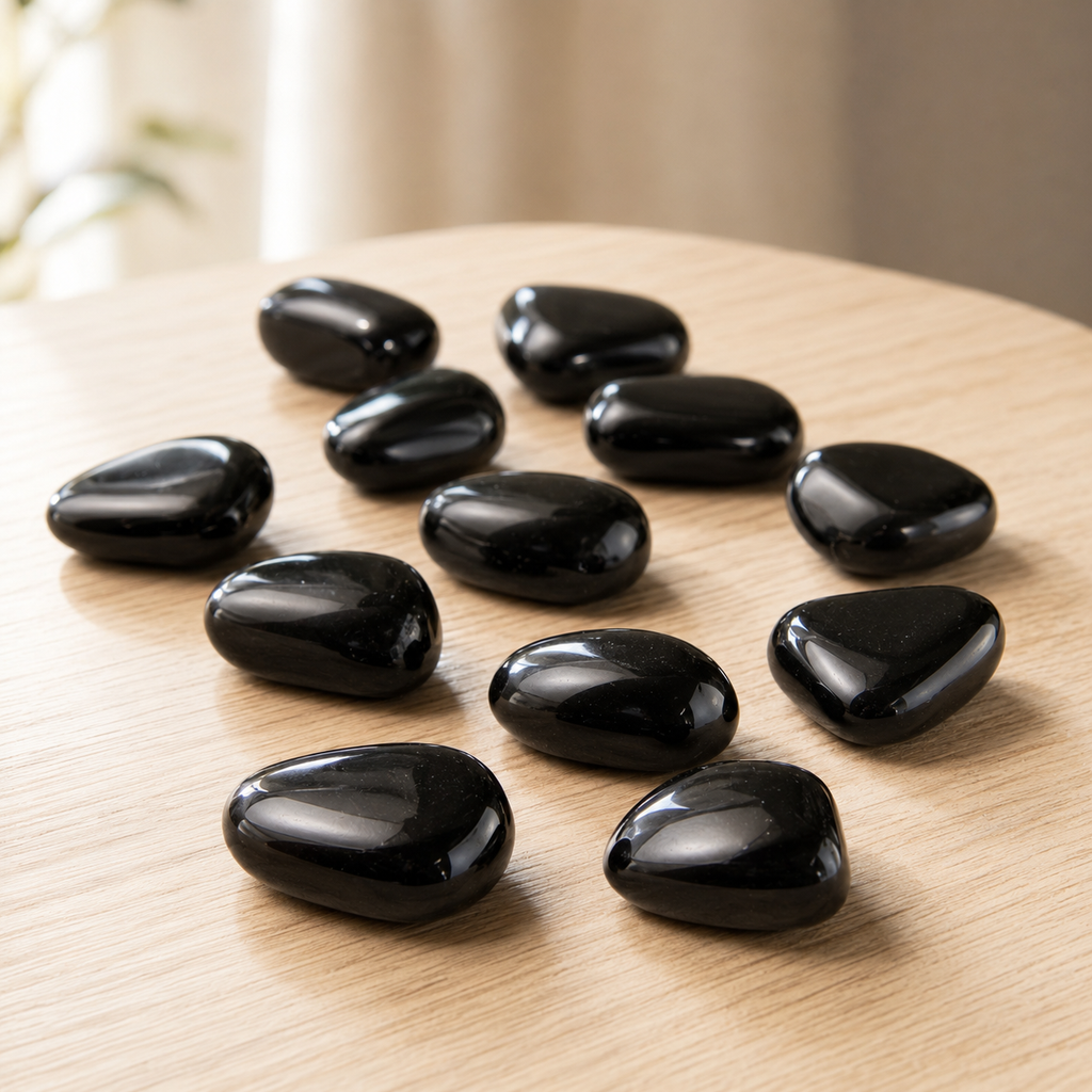 Black Obsidian Tumbled Crystals (Grounding and Transformation)