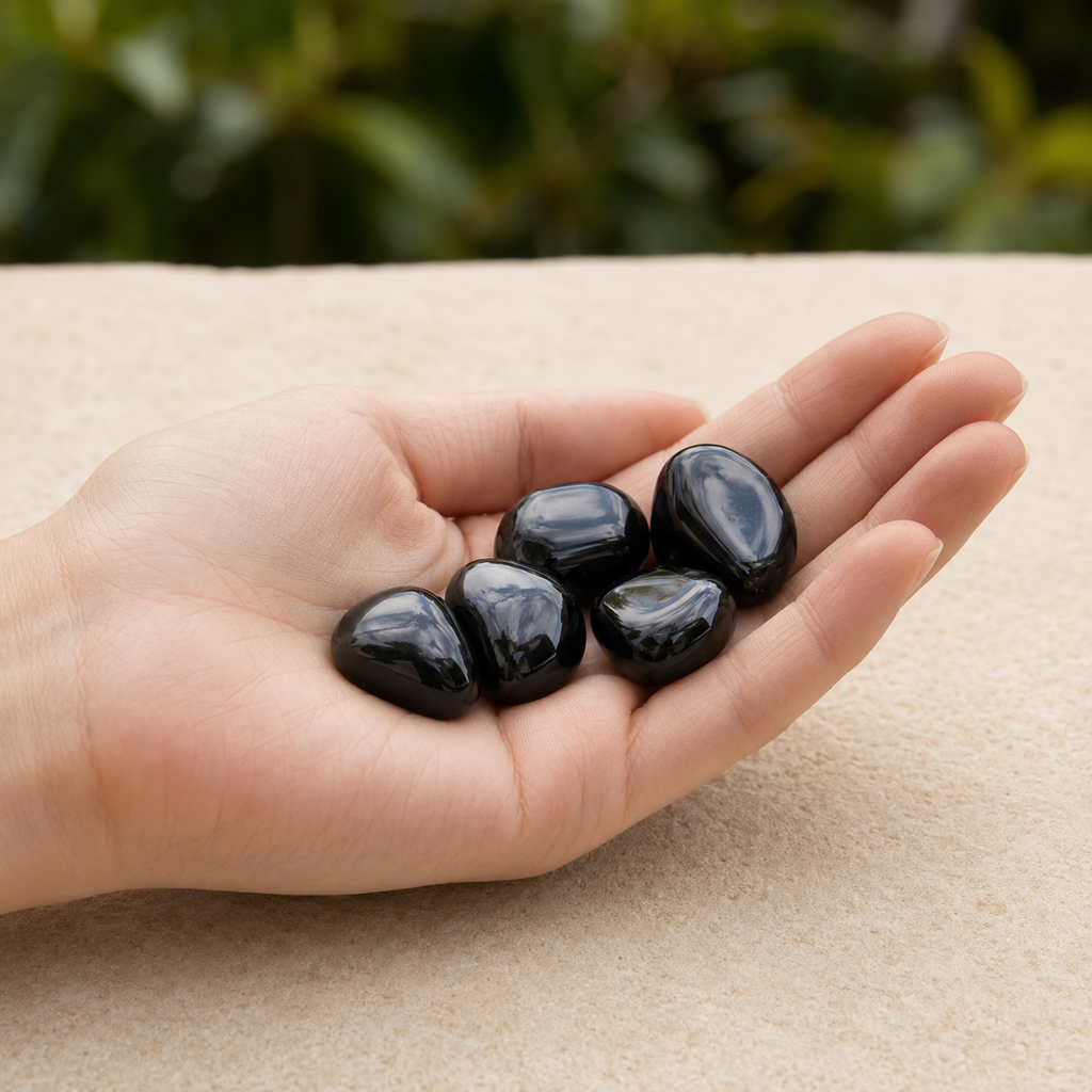 Black Obsidian Tumbled Crystals (Grounding and Transformation)
