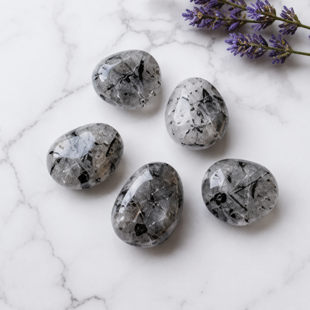 Black Rutile Tumbled Crystals (Trauma and Depression)