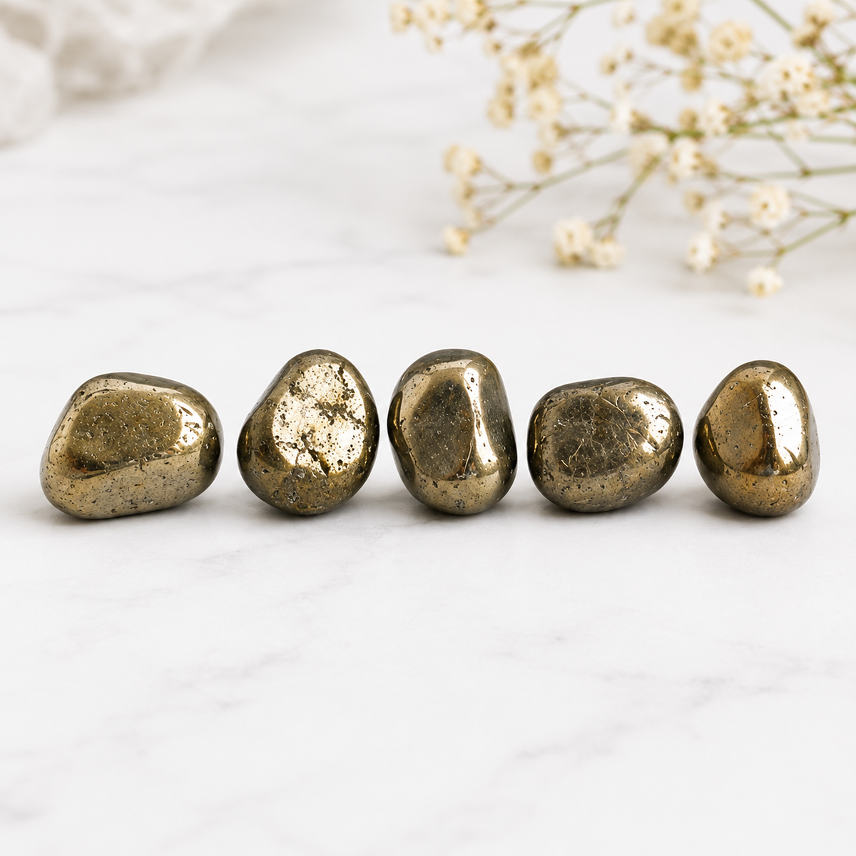 Pyrite Tumbled Crystals (Courage and Determination)