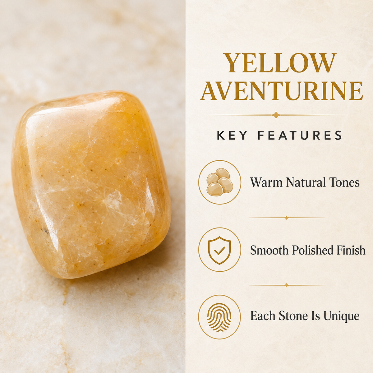 Yellow Aventurine Tumbled Crystals (Power and Weight Control )