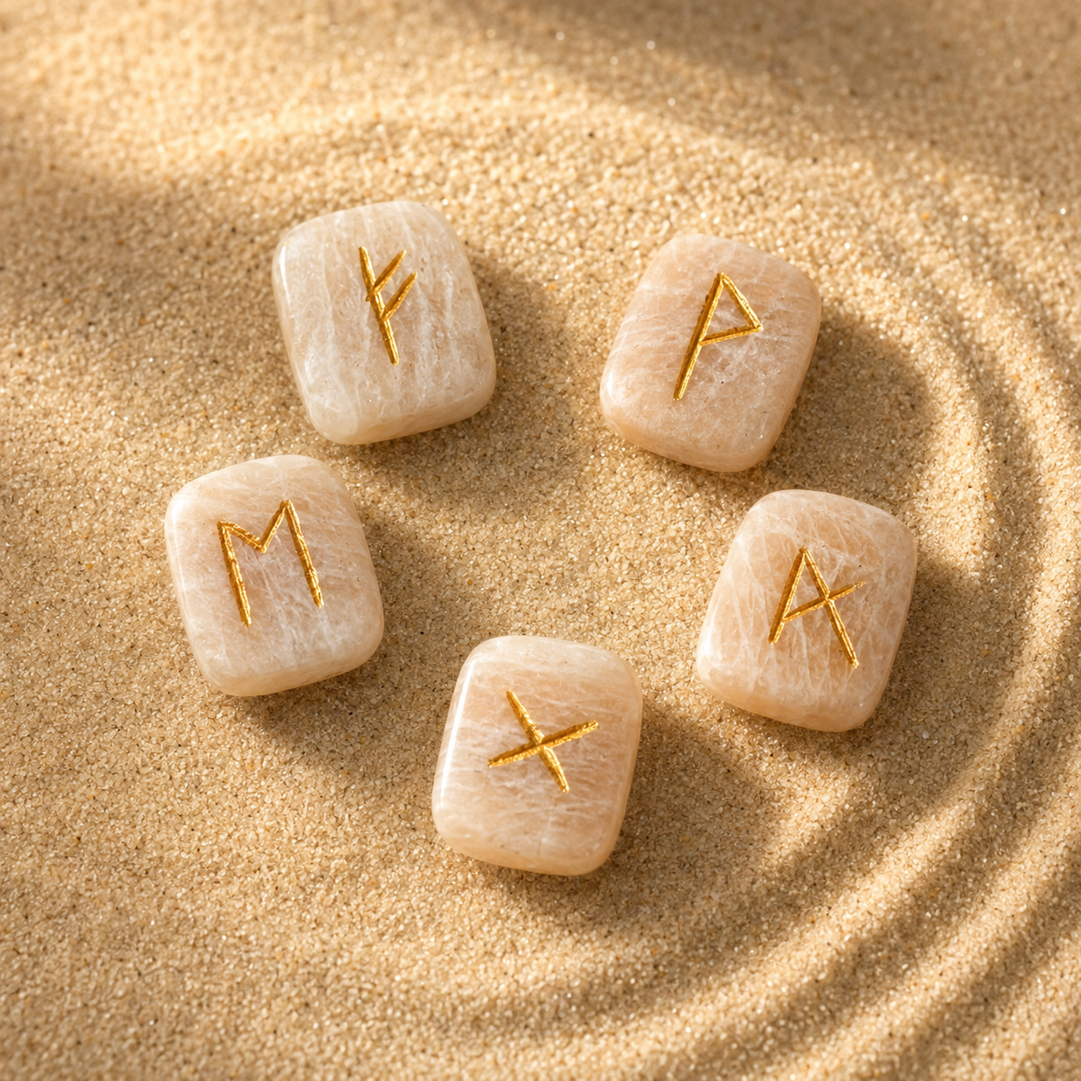 Moonstone Rune Set  (Generosity and Gentle Self-Expression)