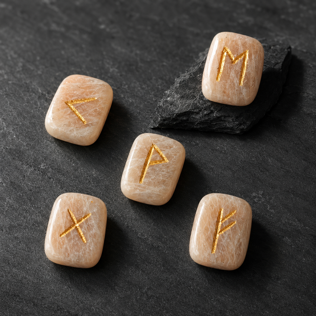 Moonstone Rune Set  (Generosity and Gentle Self-Expression)