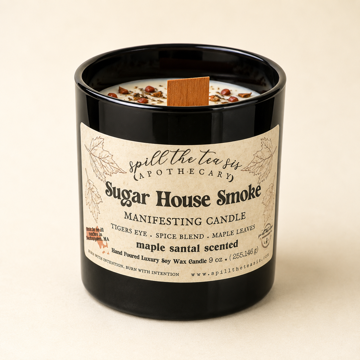 Sugar House Smoke Intention Candle | Maple & Smoked Cedarwood Soy Candle