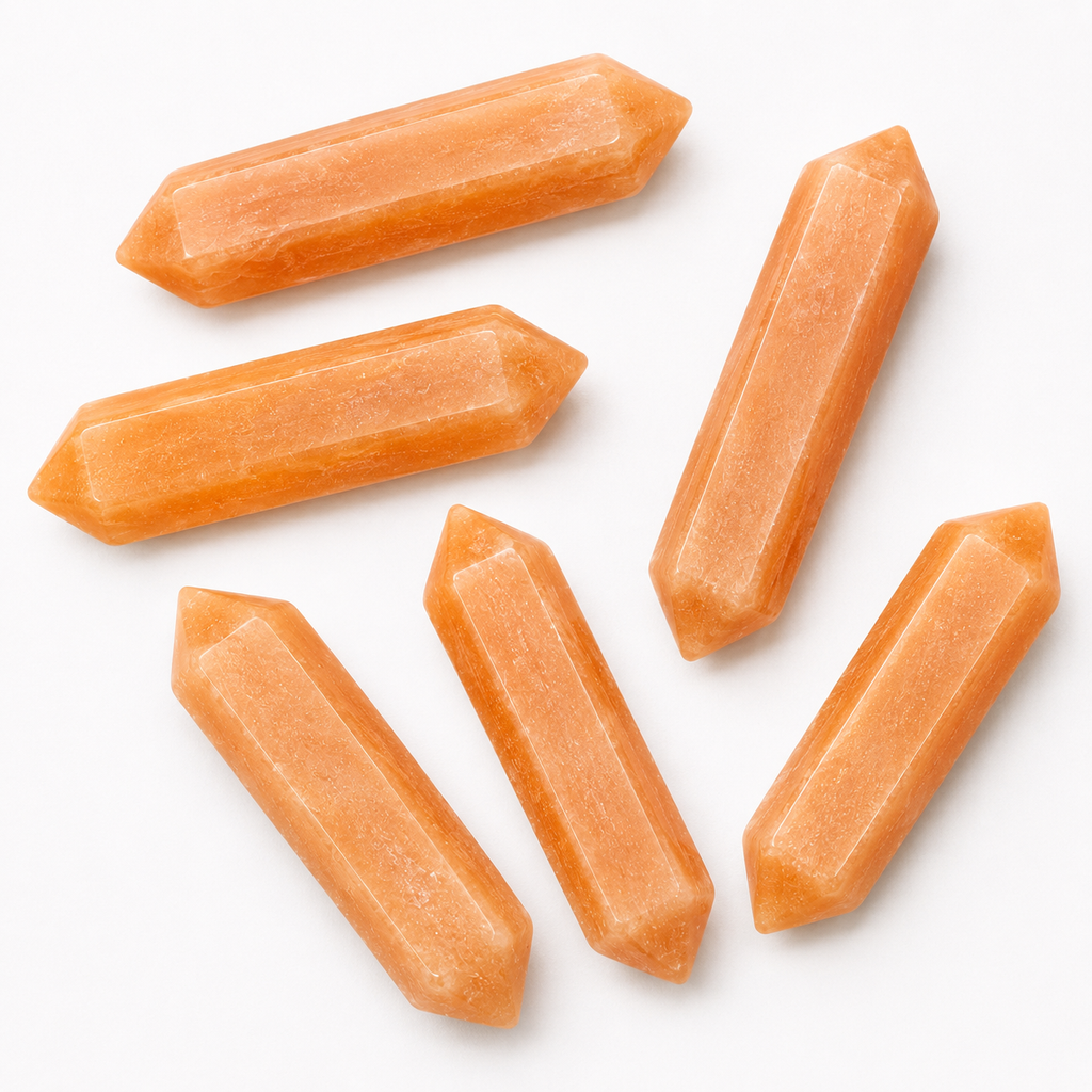 Orange Aventurine Double Terminated Point Pencil, Orange Aventurine Point | Obelisks & Pencils | Wiccan Center