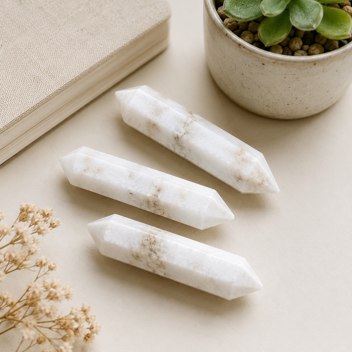 Scolecite Double Terminated Point Pencil, Scolecite Point
