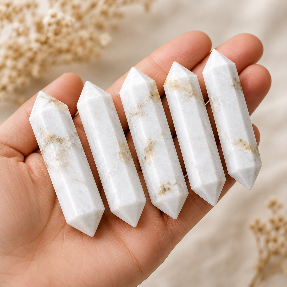 Scolecite Double Terminated Point Pencil, Scolecite Point